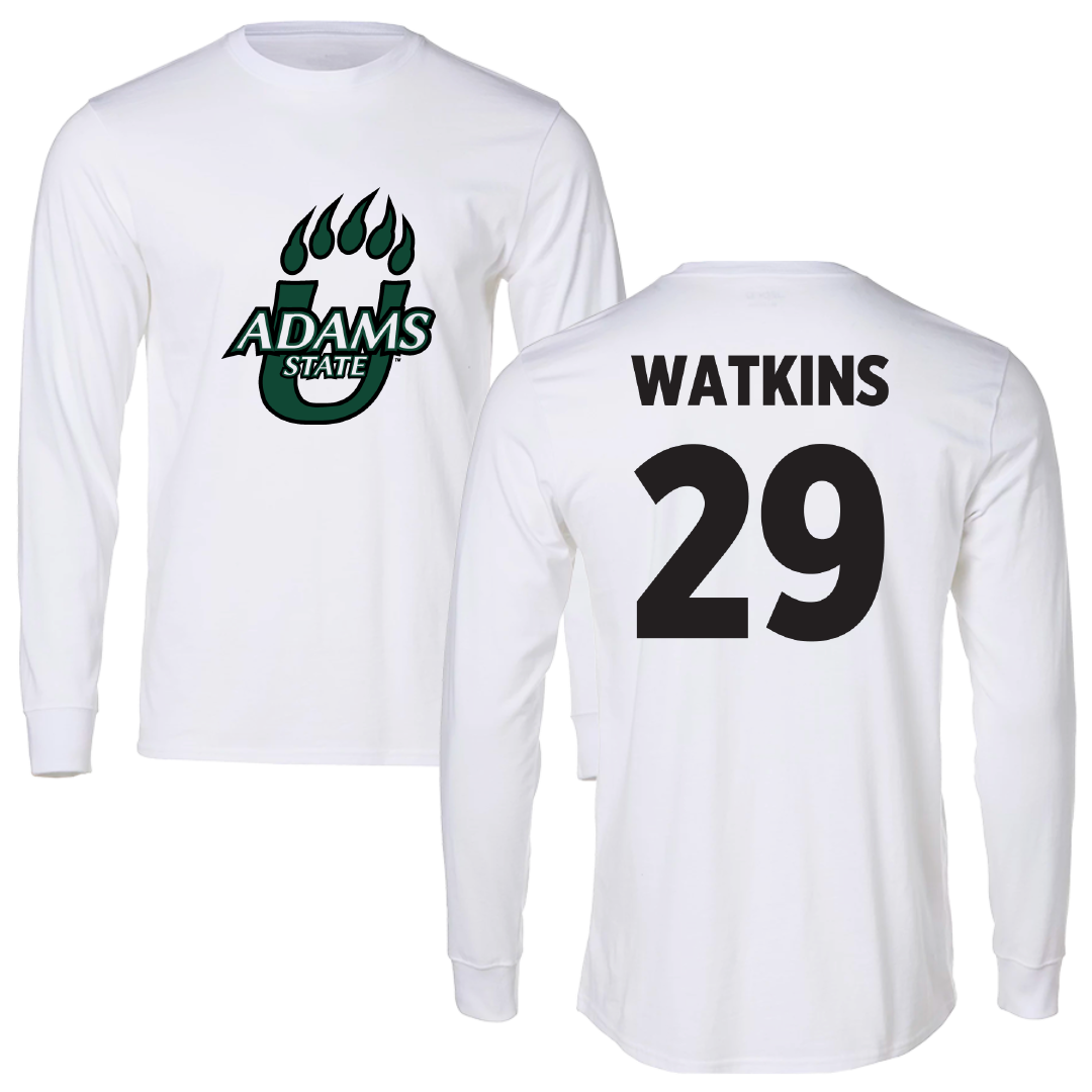 Adams State University Baseball White Long Sleeve - #29 Braden Watkins