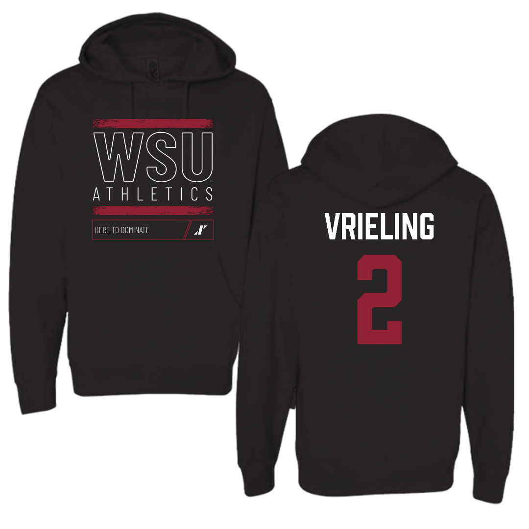 Washington State University Volleyball Black Dominate Hoodie - #2 Taryn Vrieling