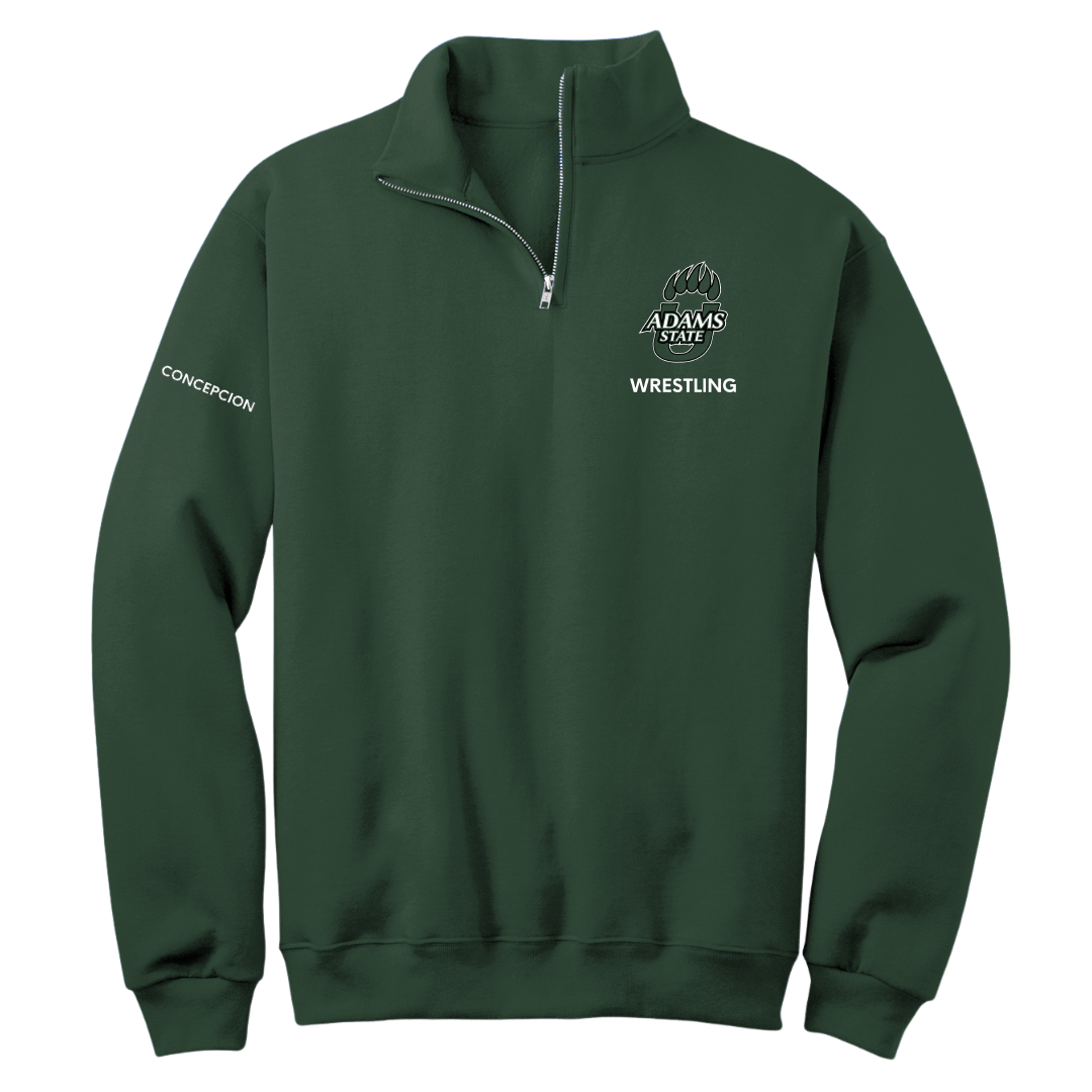 Adams State University Wrestling (M) Forest Green Quarter-Zip - Adam Concepcion
