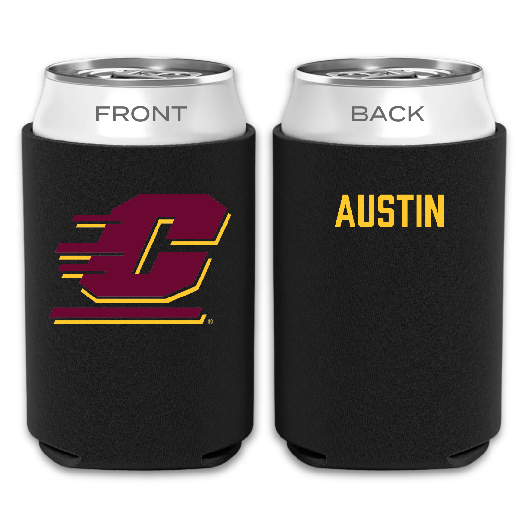 Central Michigan University TF and XC Black Can Cooler - Sky Austin