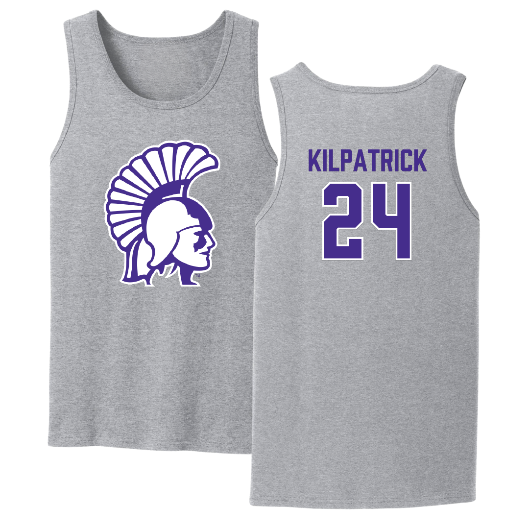 Winona State University Basketball Sport Gray Tank Top - #24 Emmaline Kilpatrick