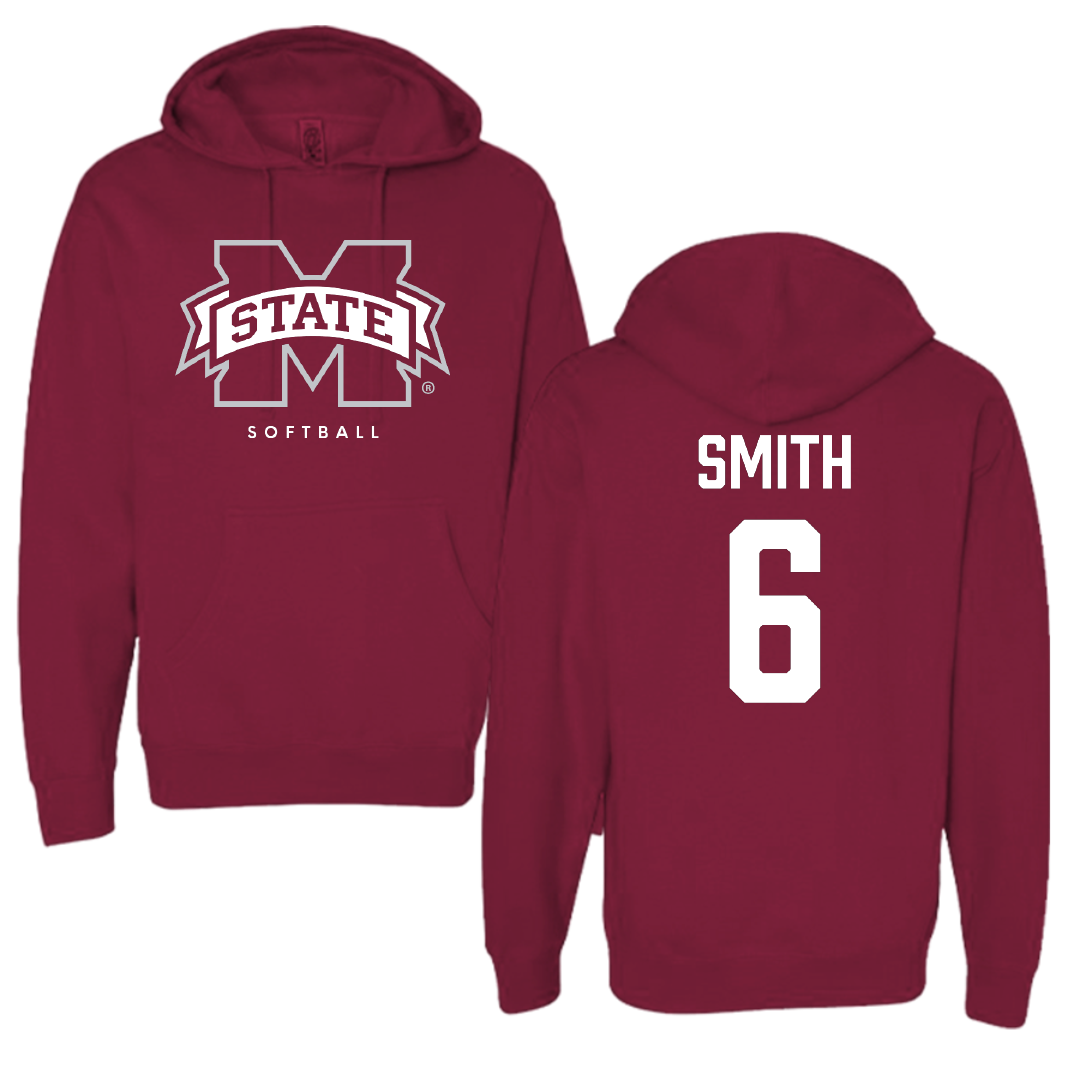 Mississippi State University Softball Maroon Hoodie - #6 Carson Smith