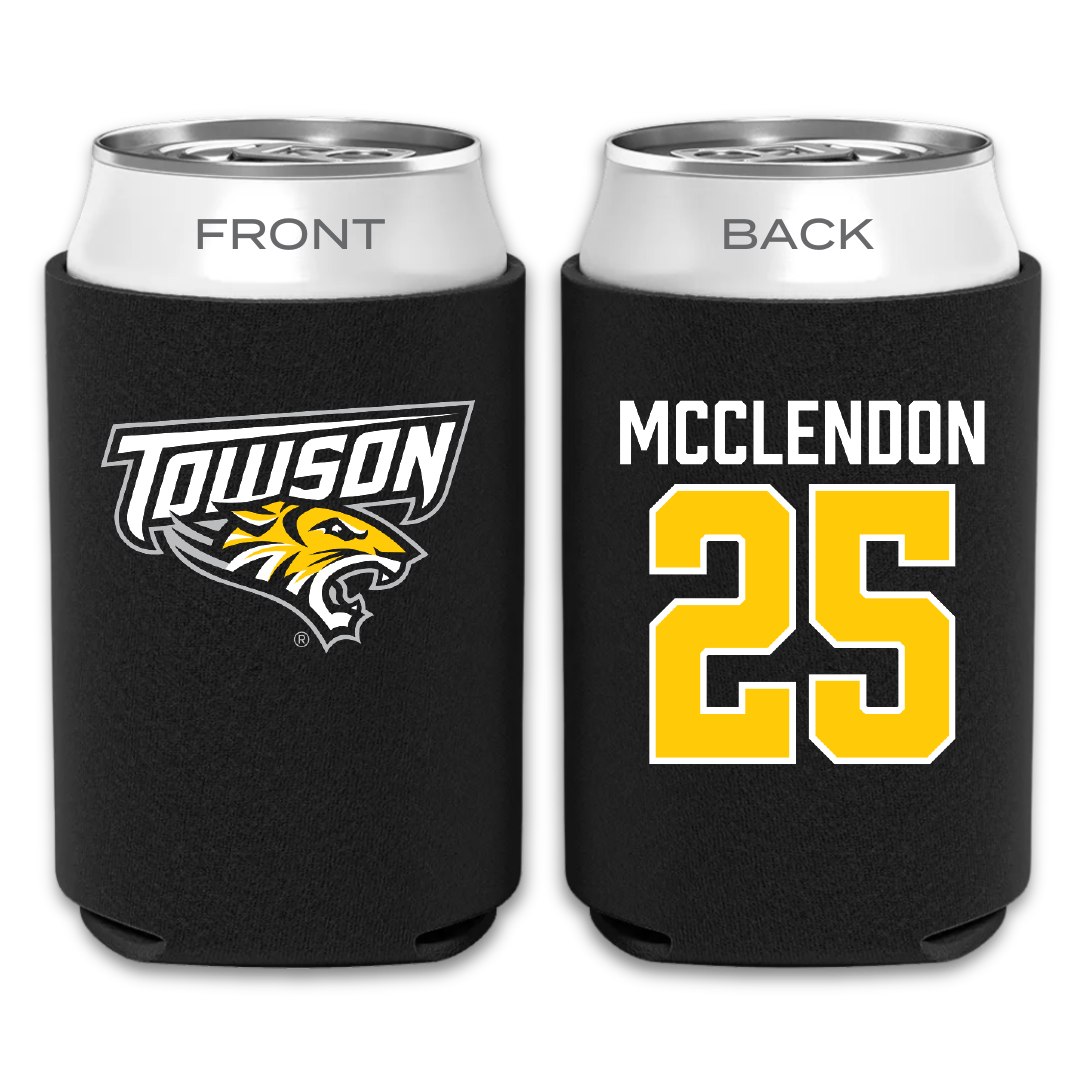 Towson University Football Black Can Cooler - #25 Cedric McClendon