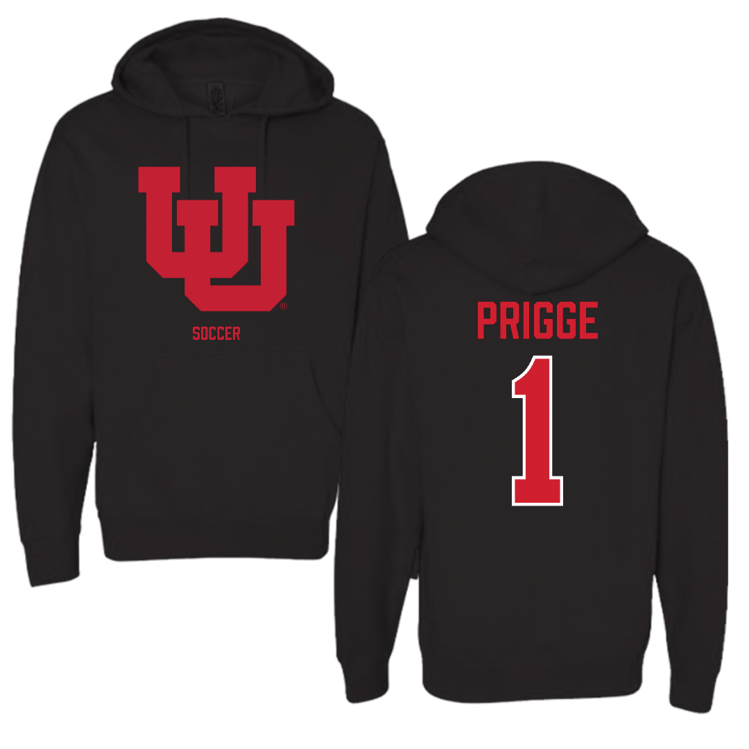 University of Utah Soccer (W) Black Block Hoodie - #1 Taylor Prigge