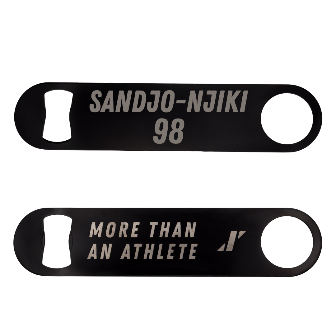 Southern Methodist University Football Black Bottle Opener - #98 Mike Sandjo-Njiki