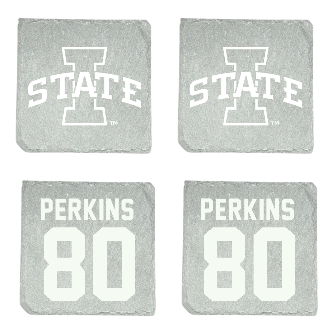 Iowa State University Football Stone Coaster (4 Pack)  - #80 Tyler Perkins