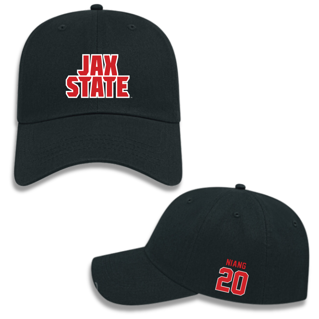 Jacksonville State University Basketball (M) Black Hat - #20 Gora Niang