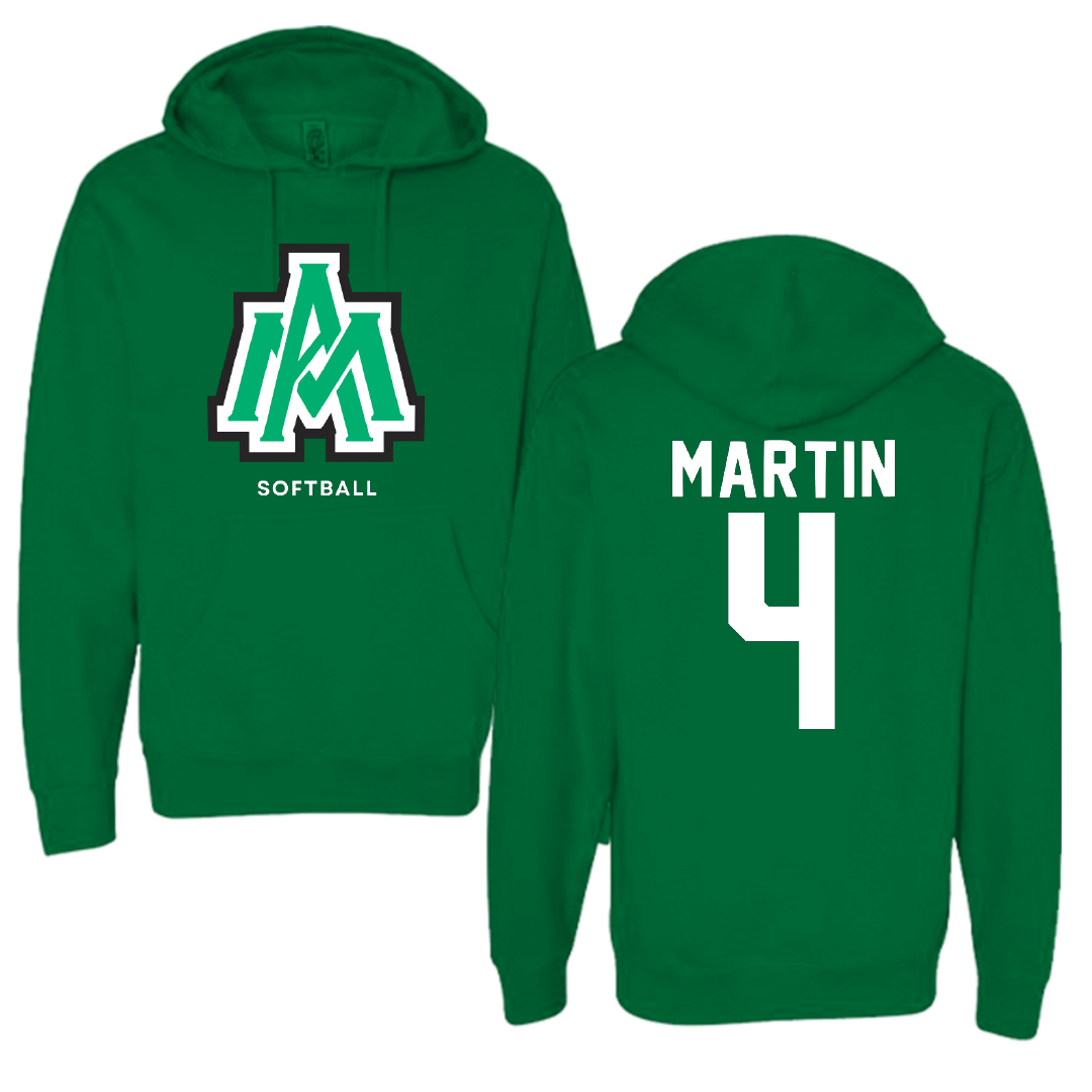 University of Arkansas-Monticello Softball Green Hoodie - #4 Makenzie Martin