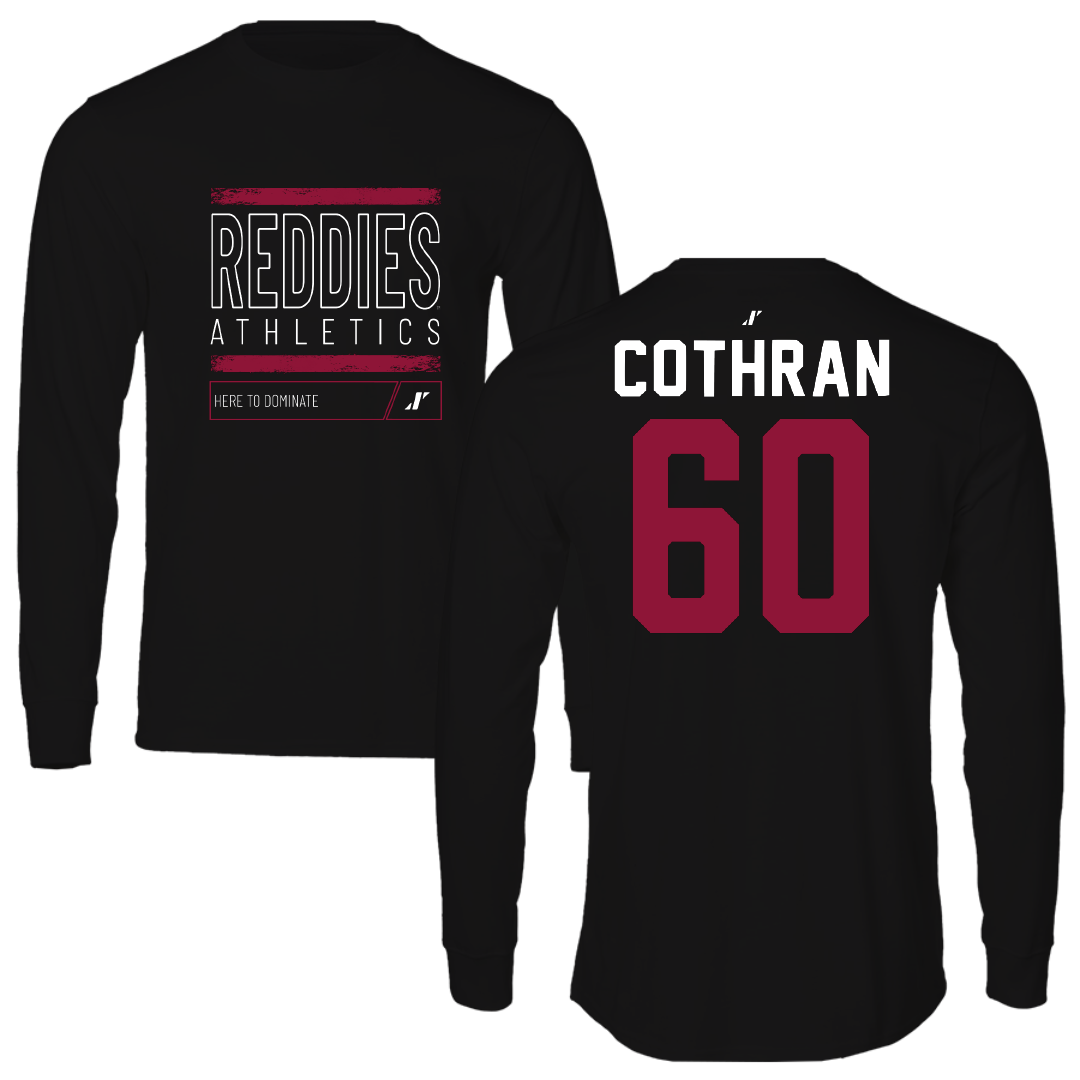 Henderson State University Football Black Dominate Long Sleeve - #60 Isaac Cothran