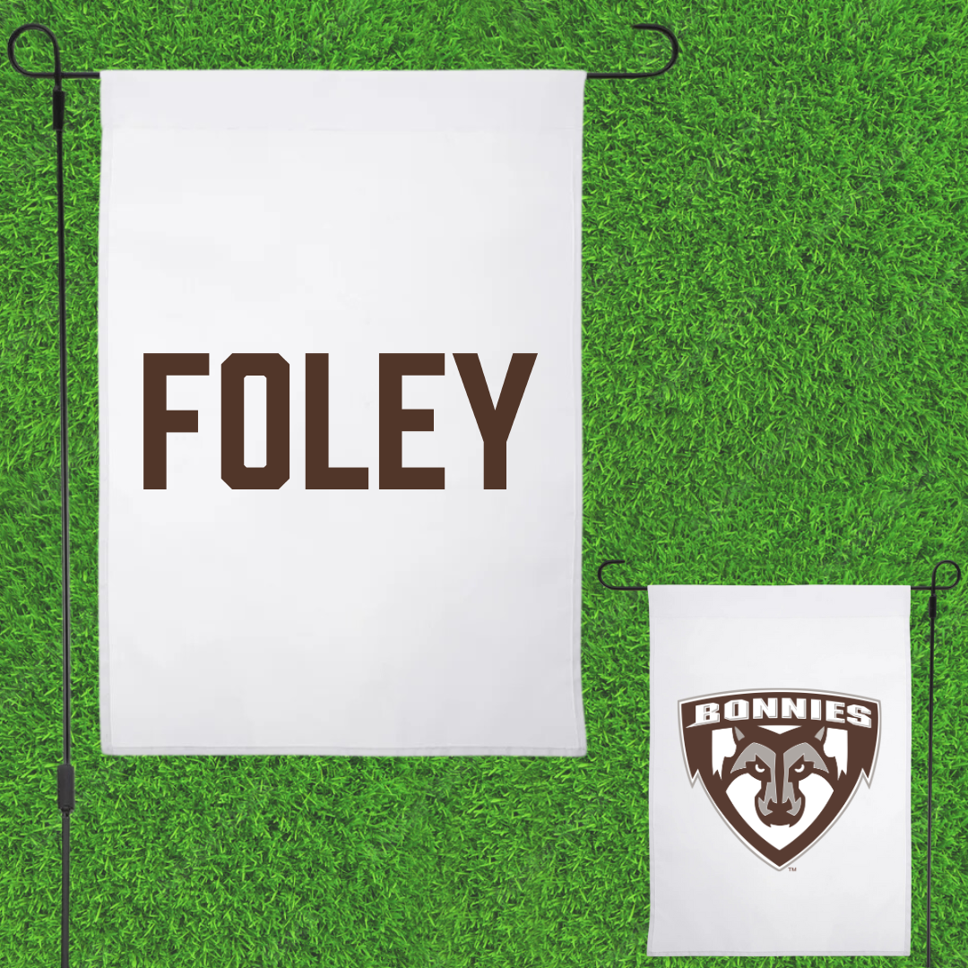 St. Bonaventure University Swimming & Diving White Garden Flag - Rylie Foley