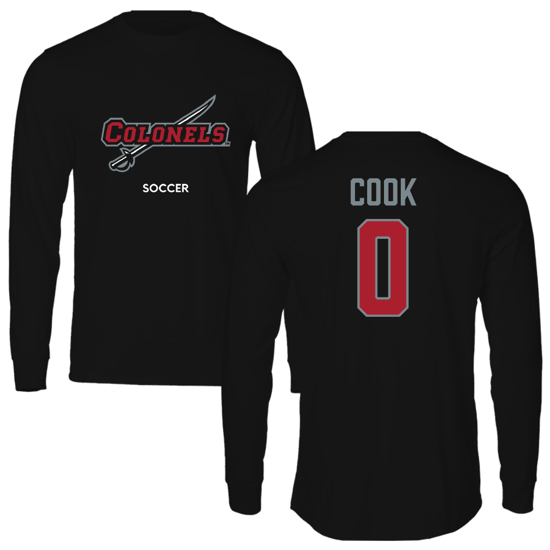 Nicholls State University Soccer (W) Black Colonels Long Sleeve - #0 Megan Cook