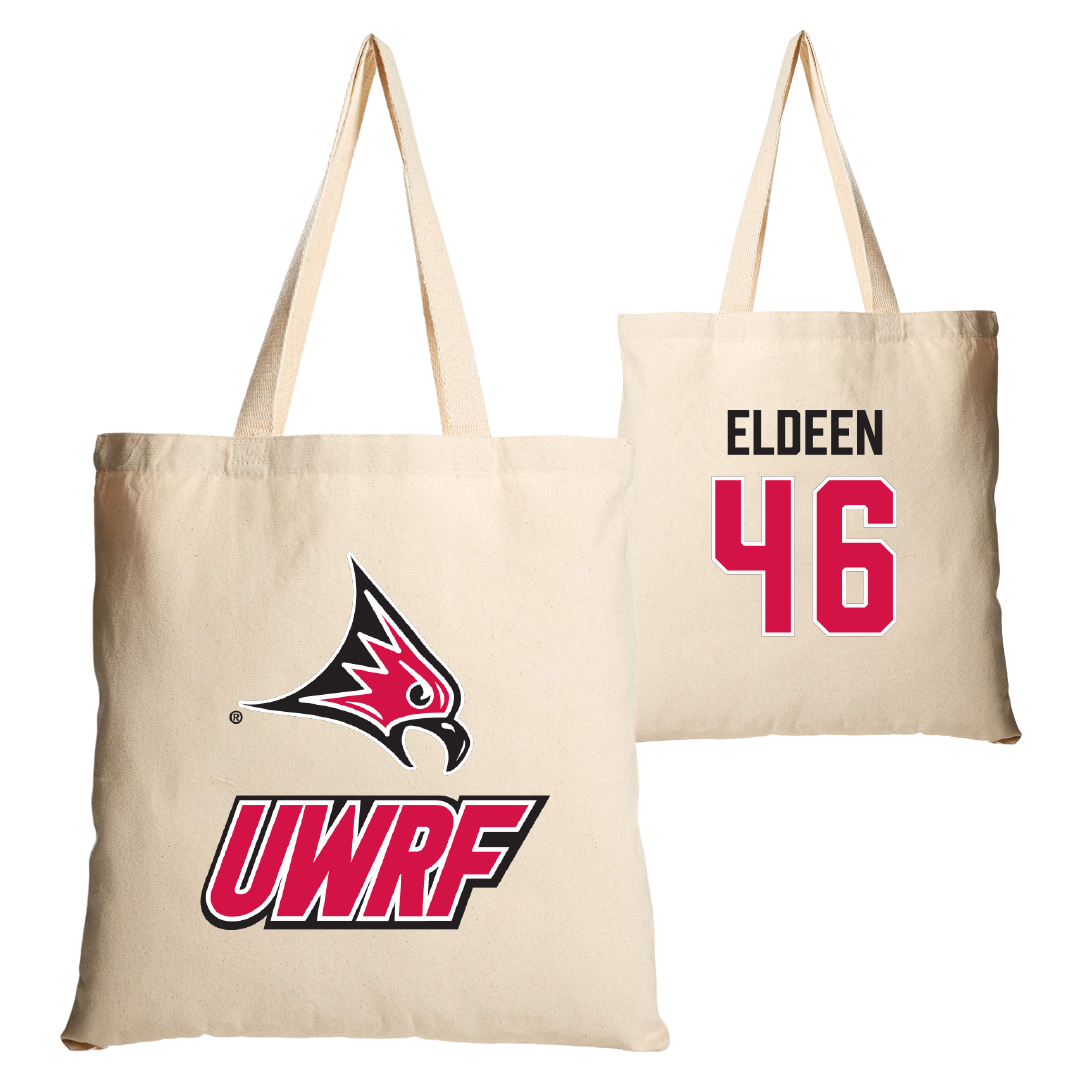 University of Wisconsin-River Falls Football Tan Canvas Tote Bag - #46 Austin Eldeen