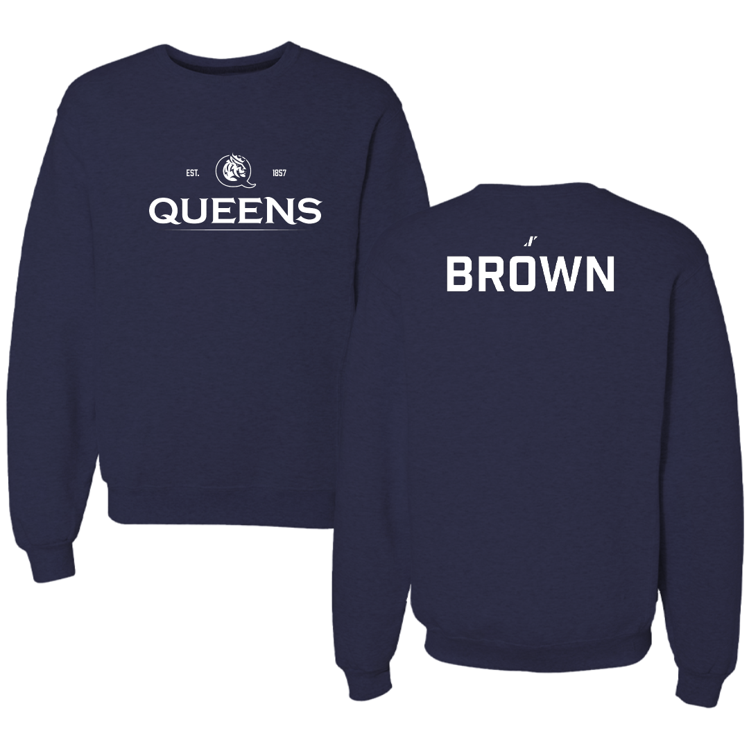 Queens University of Charlotte TF and XC Navy General Crewneck - Jada Brown