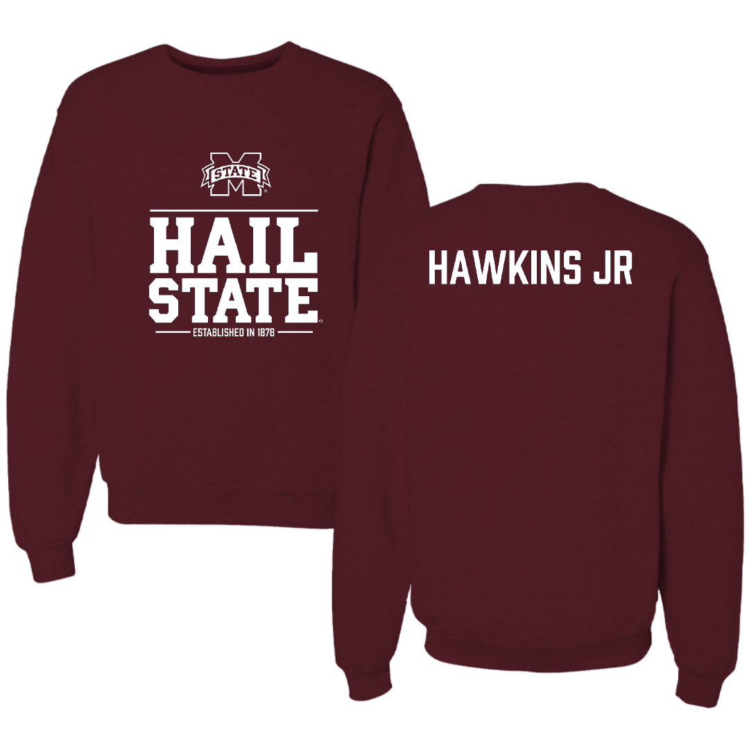 Mississippi State University TF and XC Maroon General Crewneck - Sherman Hawkins Jr