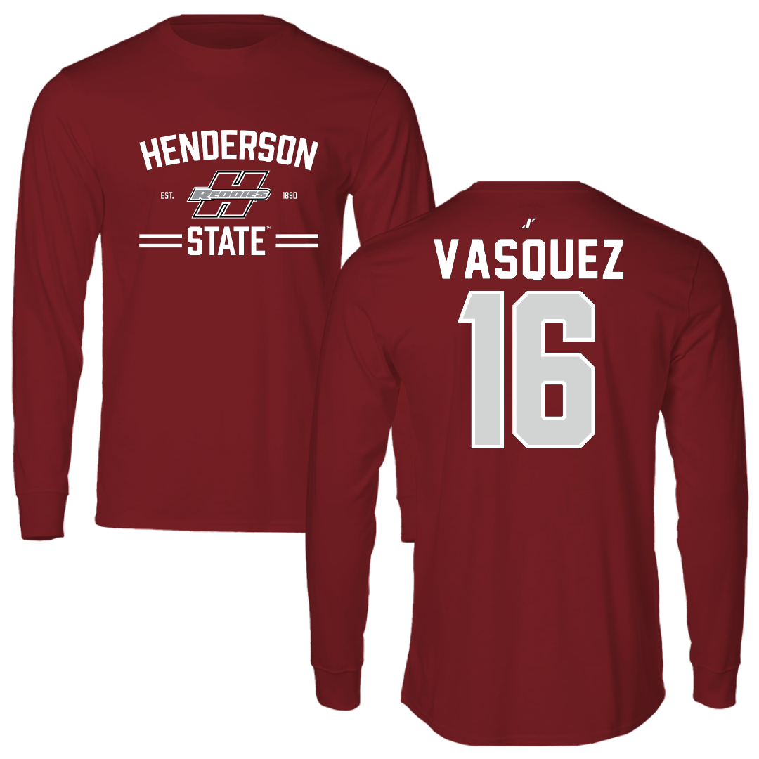 Henderson State University Baseball Cardinal General Long Sleeve - #16 Julio Vasquez