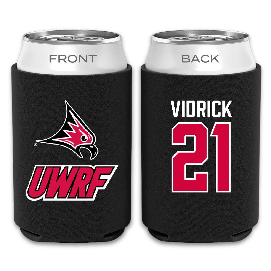 University of Wisconsin-River Falls Ice Hockey Black Can Cooler - #21 Anthony Vidrick