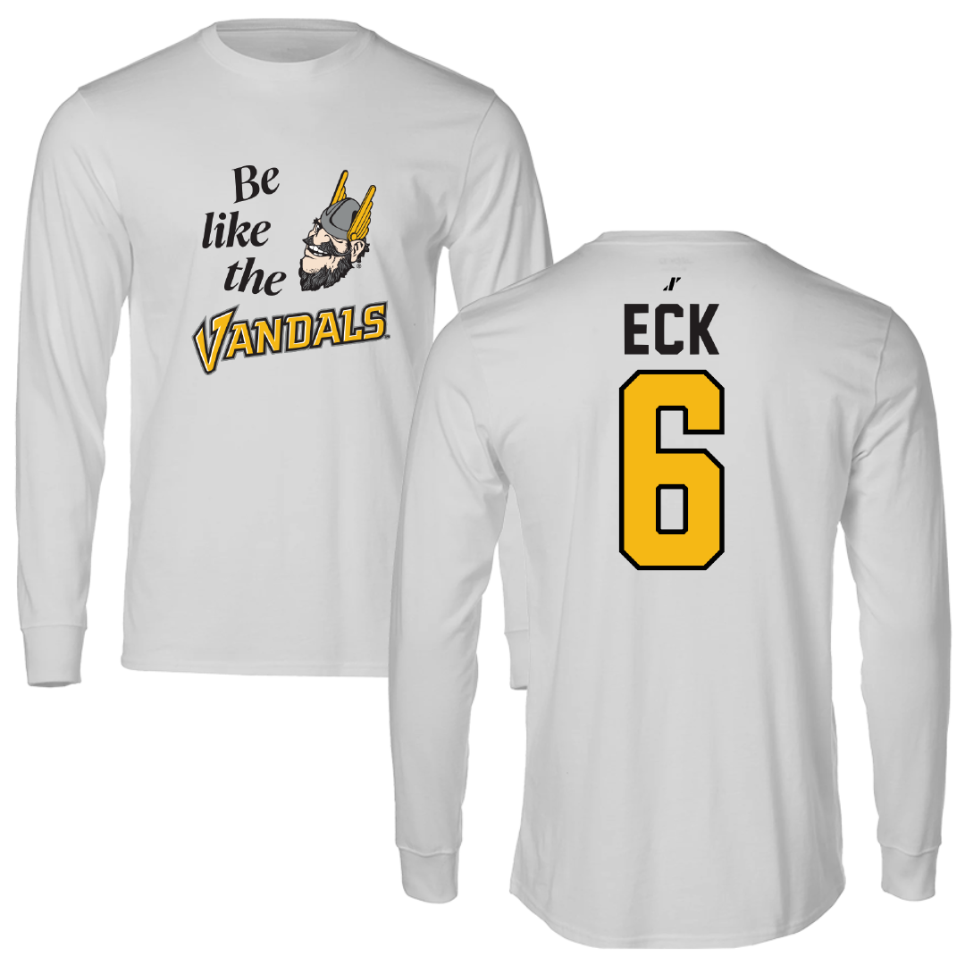 University of New Mexico Football Light Gray Be Like Us Performance Long Sleeve - #6 Jaxton Eck