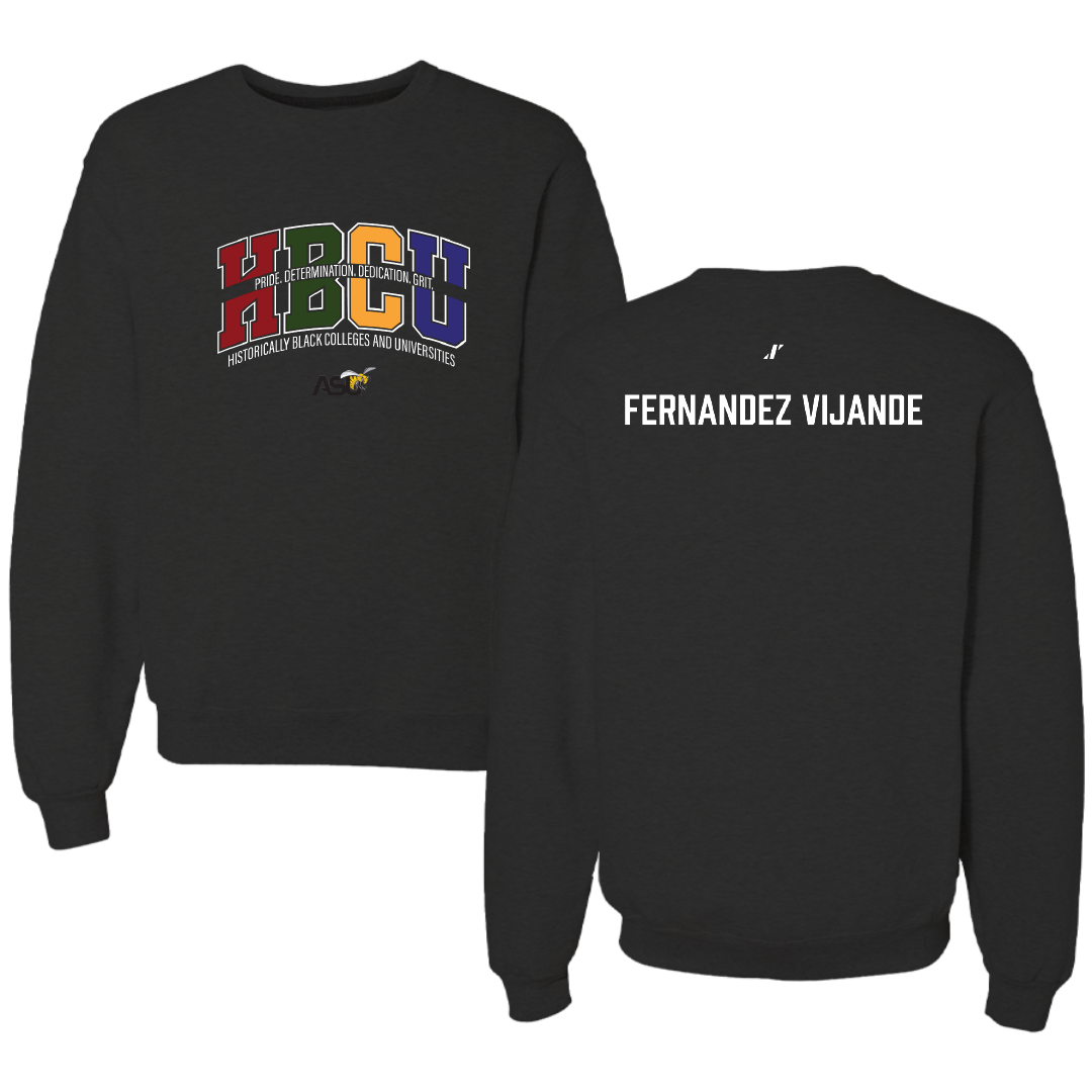 Alabama State University Golf Black HBCU Crewneck - Yaiza Fernandez Vijande