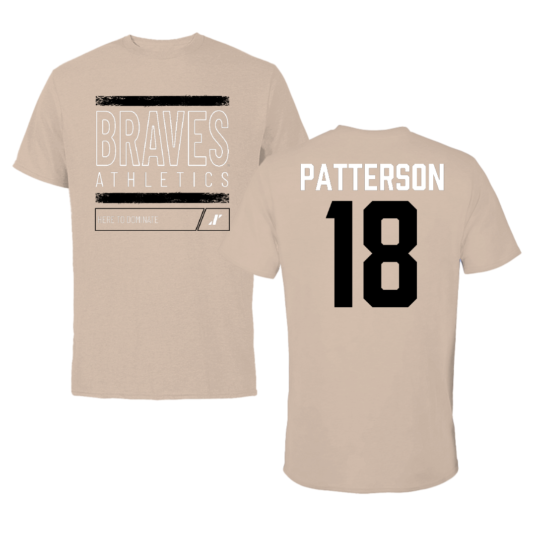 University of North Carolina at Pembroke Volleyball Tan Dominate Tee - #18 Tyler Patterson