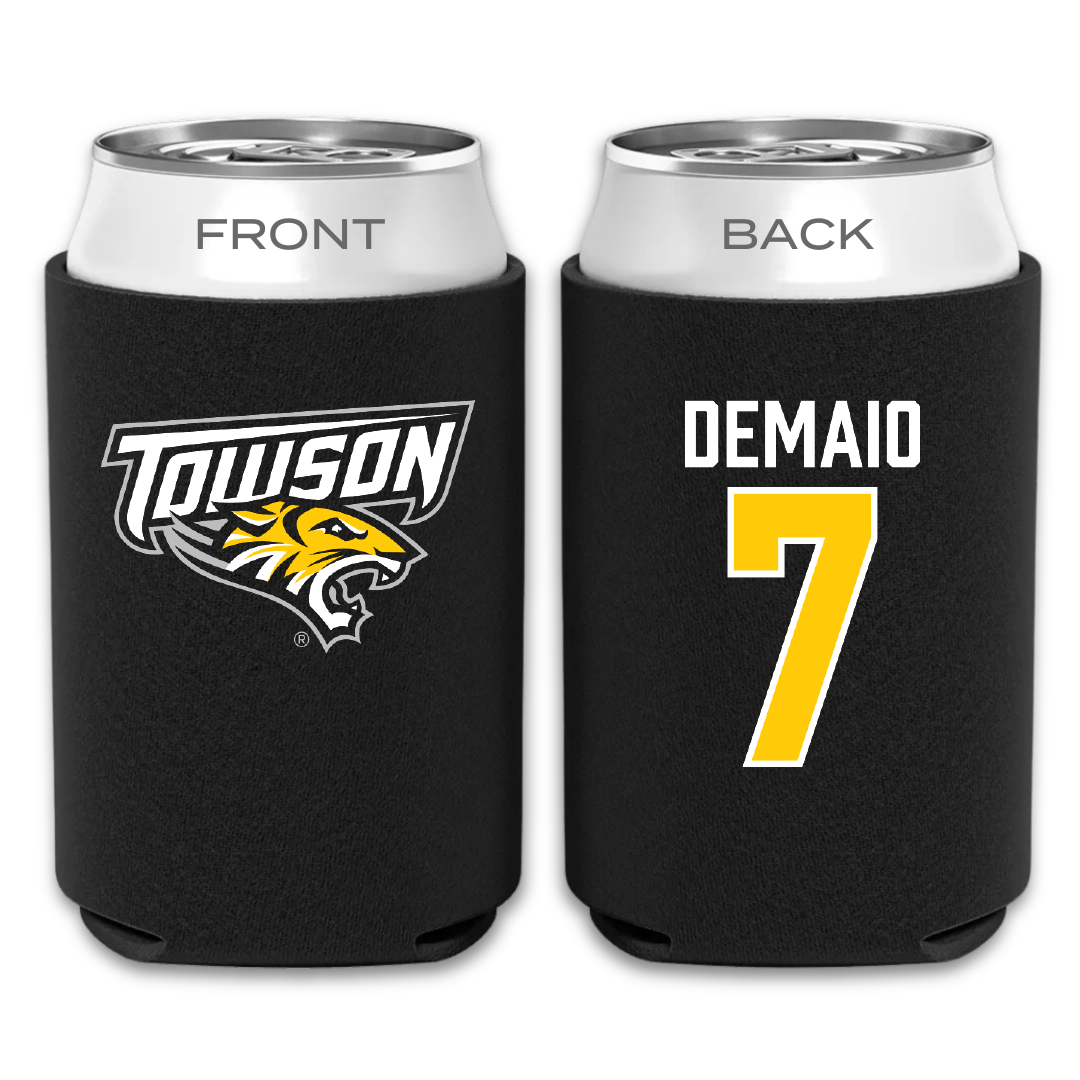 Towson University Lacrosse Black Can Cooler - #7 Luca DeMaio