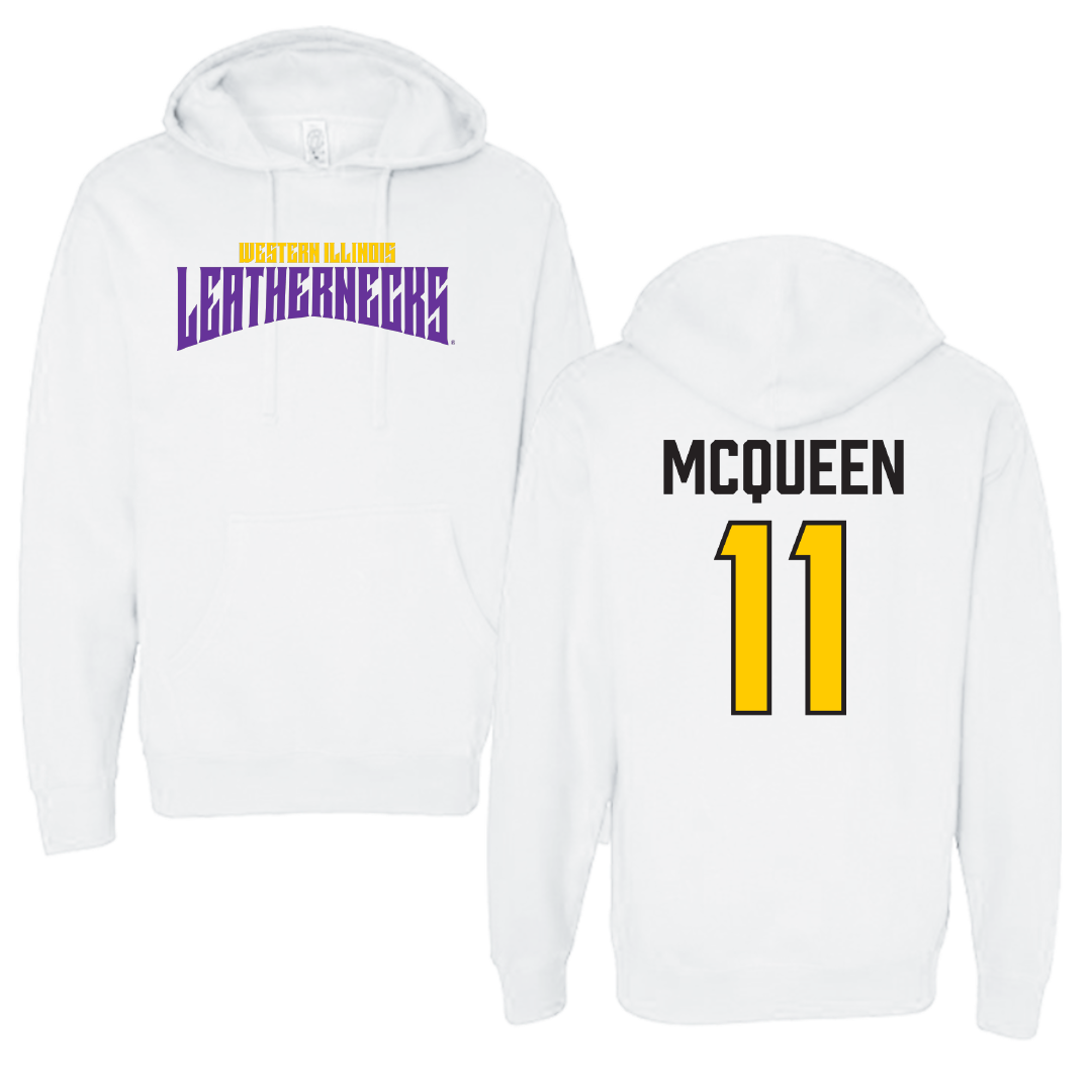 Western Illinois University Softball White Classic Hoodie - #11 Tori McQueen