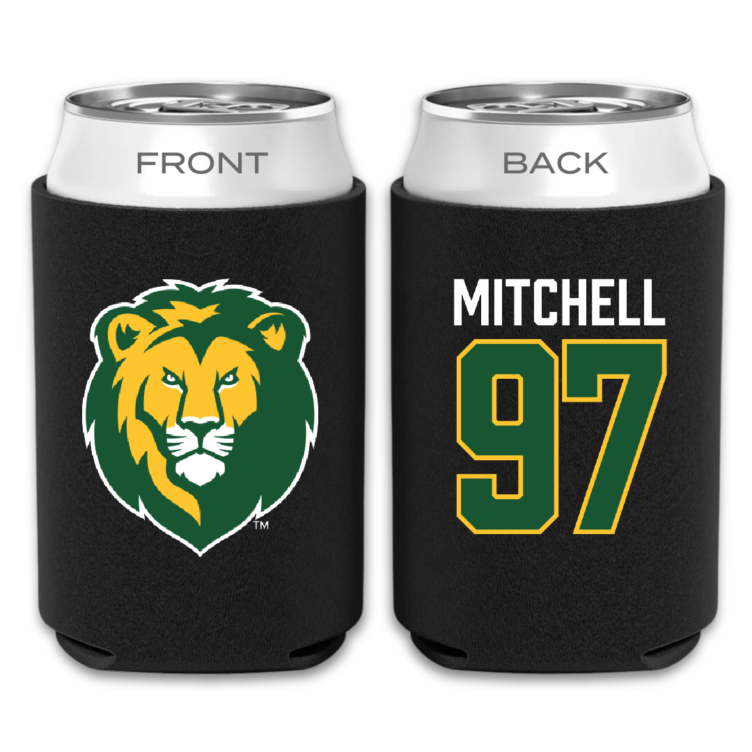 Southeastern Louisiana University Football Black Can Cooler - #97 Tyrik Mitchell