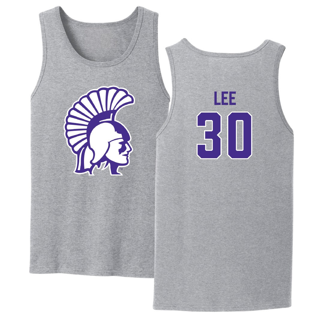 Winona State University Baseball Sport Gray Tank Top - #30 Peyton Lee