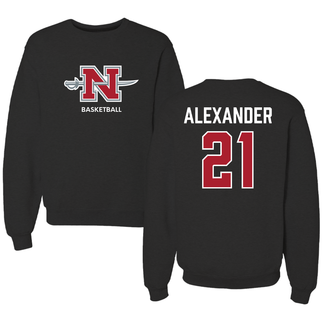 Nicholls State University Basketball (W) Black Mascot Crewneck - #21 Lexi Alexander
