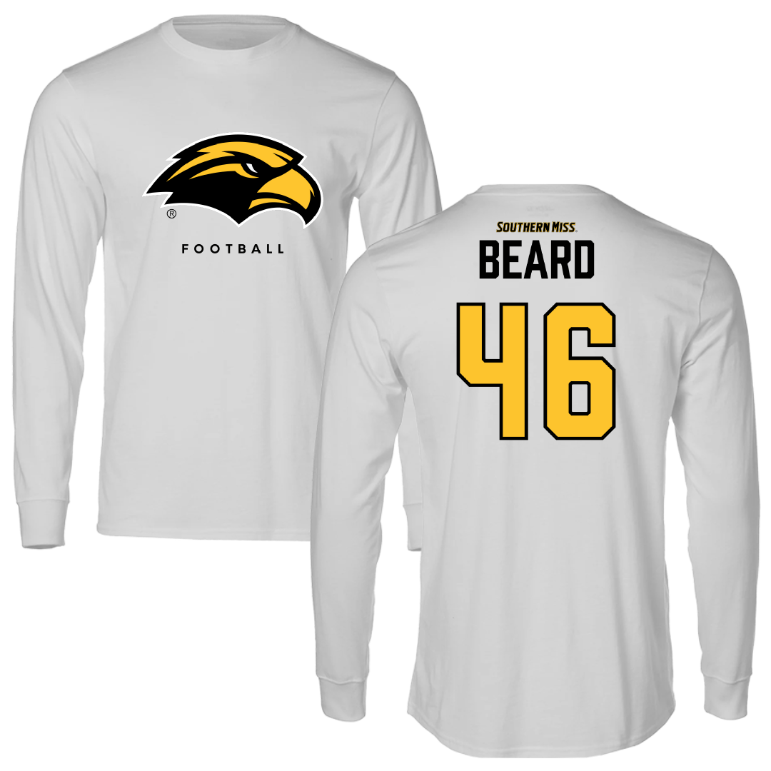 The University of Southern Mississippi Football Light Gray Performance Long Sleeve - #46 Luke Beard