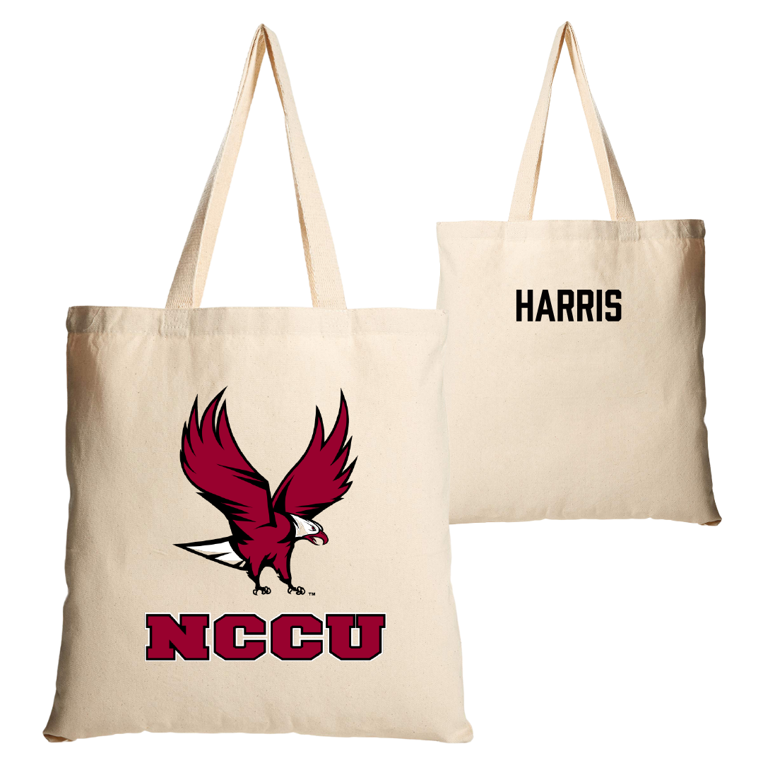 North Carolina Central University TF and XC Tan Canvas Tote Bag - Jaeda Harris