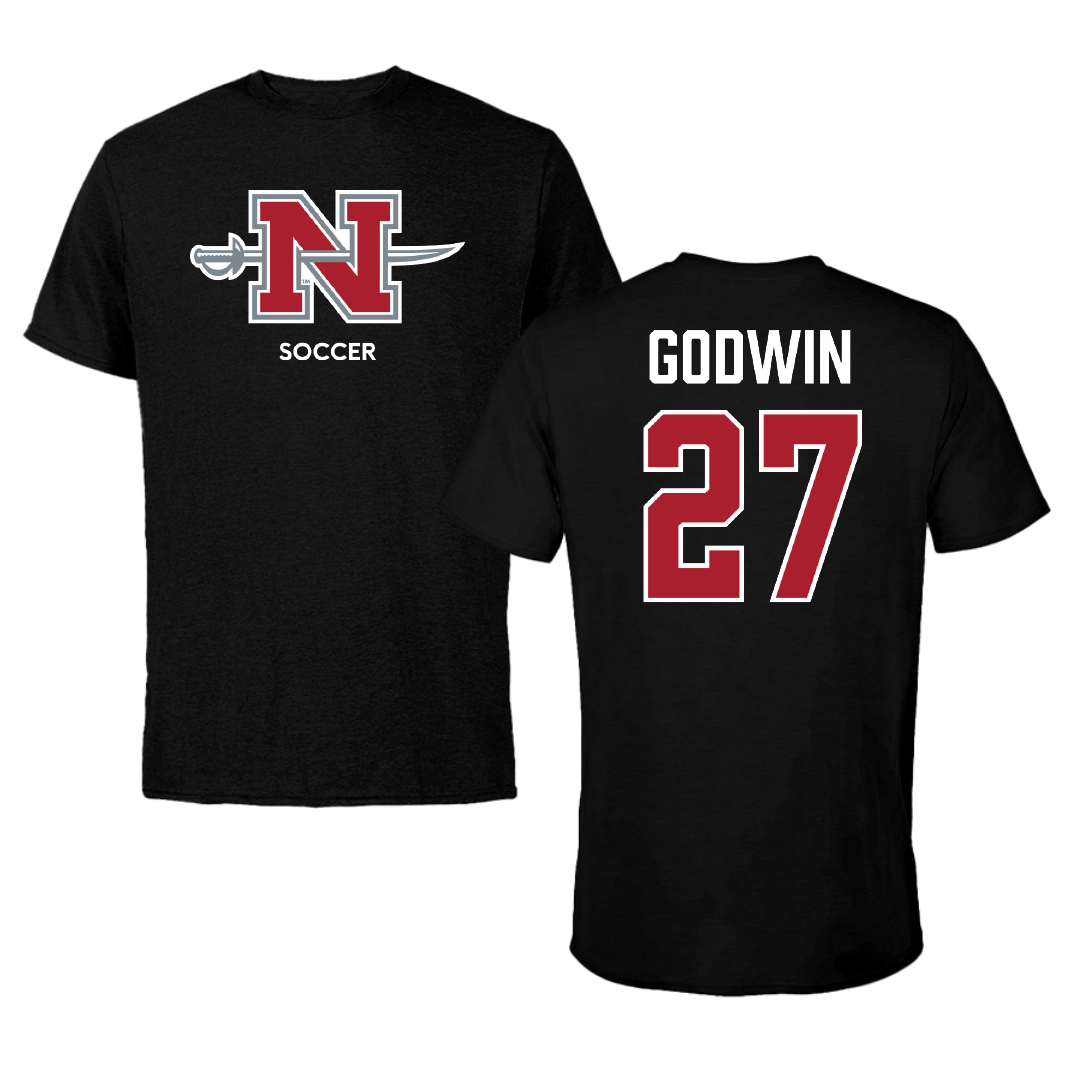 Nicholls State University Soccer (W) Black Mascot Performance Tee - #27 Emma Godwin