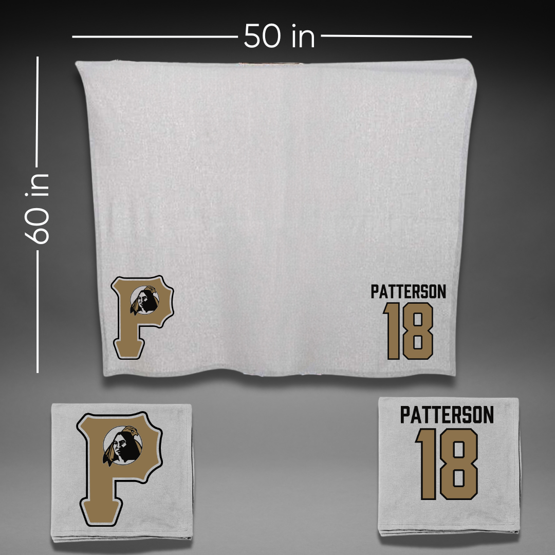 University of North Carolina at Pembroke Volleyball Gray Blanket - #18 Tyler Patterson