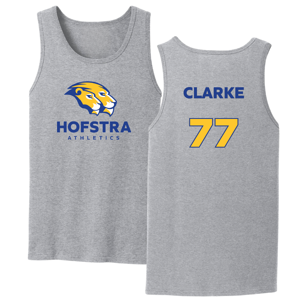 Hofstra University Lacrosse (M) Sport Gray Tank Top - #77 Austin Clarke
