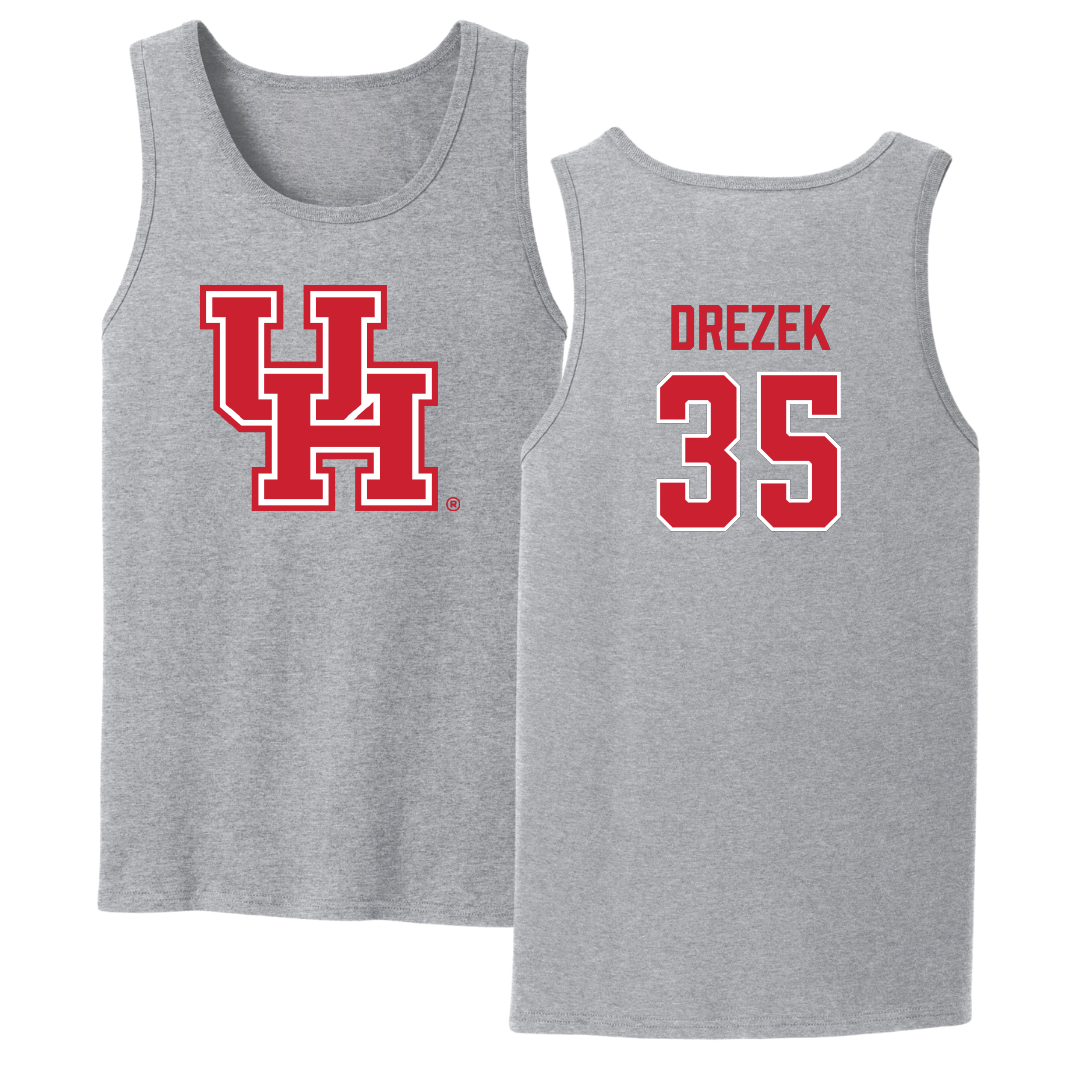 University of Houston Baseball Sport Gray Tank Top - #35 Graysen Drezek