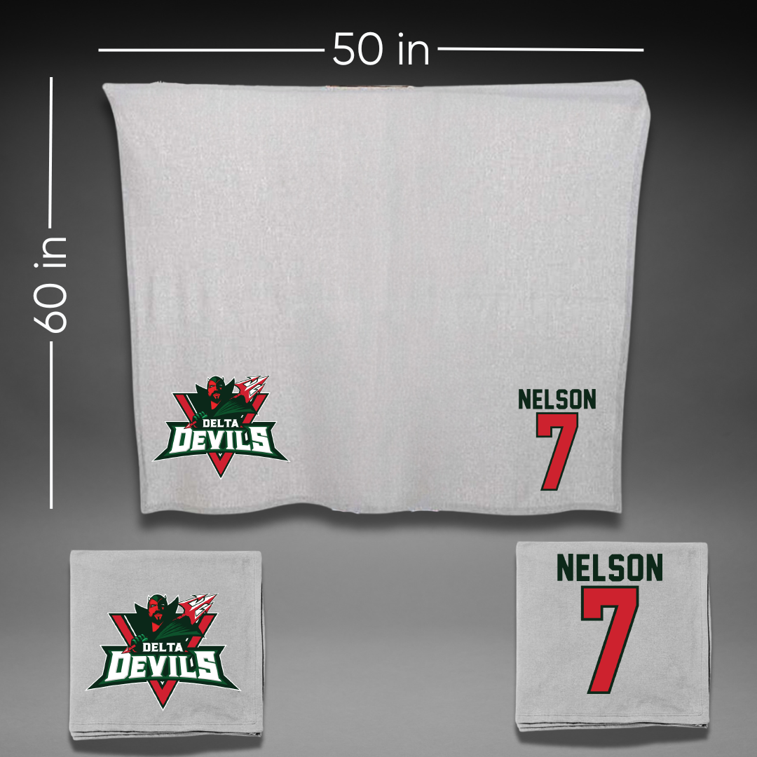 Mississippi Valley State University Football Gray Blanket - #7 Camo Nelson