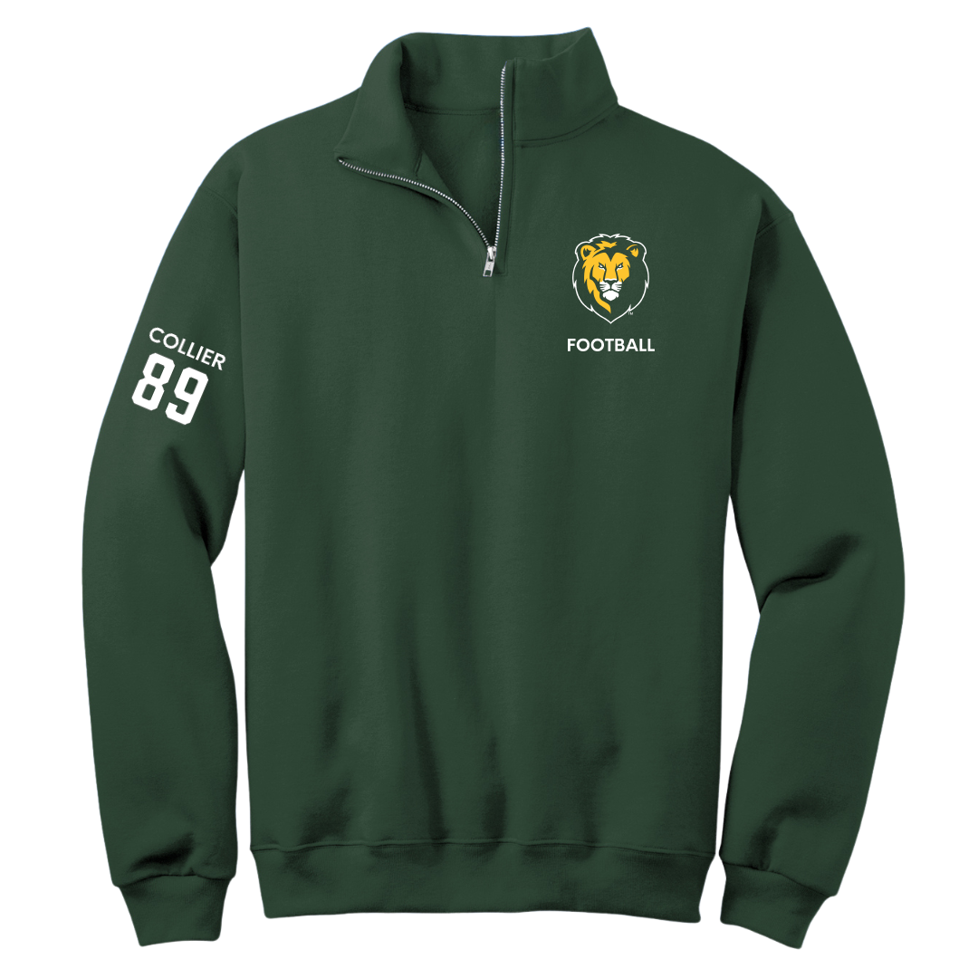 Southeastern Louisiana University Football Forest Green Quarter-Zip - #89 Cade Collier