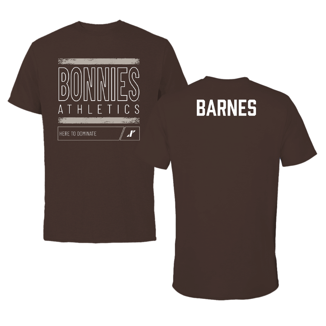 St. Bonaventure University Tennis Brown Dominate Tee - Kelly Barnes