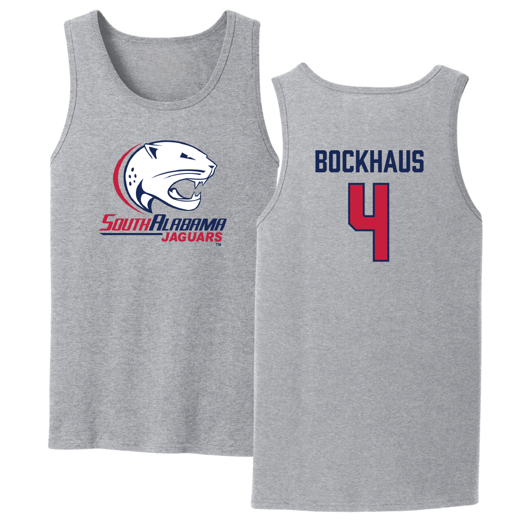 University of South Alabama Softball Sport Gray Tank Top - #4 Brooklynn Bockhaus
