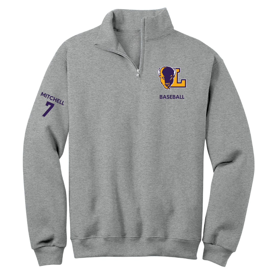 Lipscomb University Baseball Sport Gray Quarter-Zip - #7 Joey Mitchell