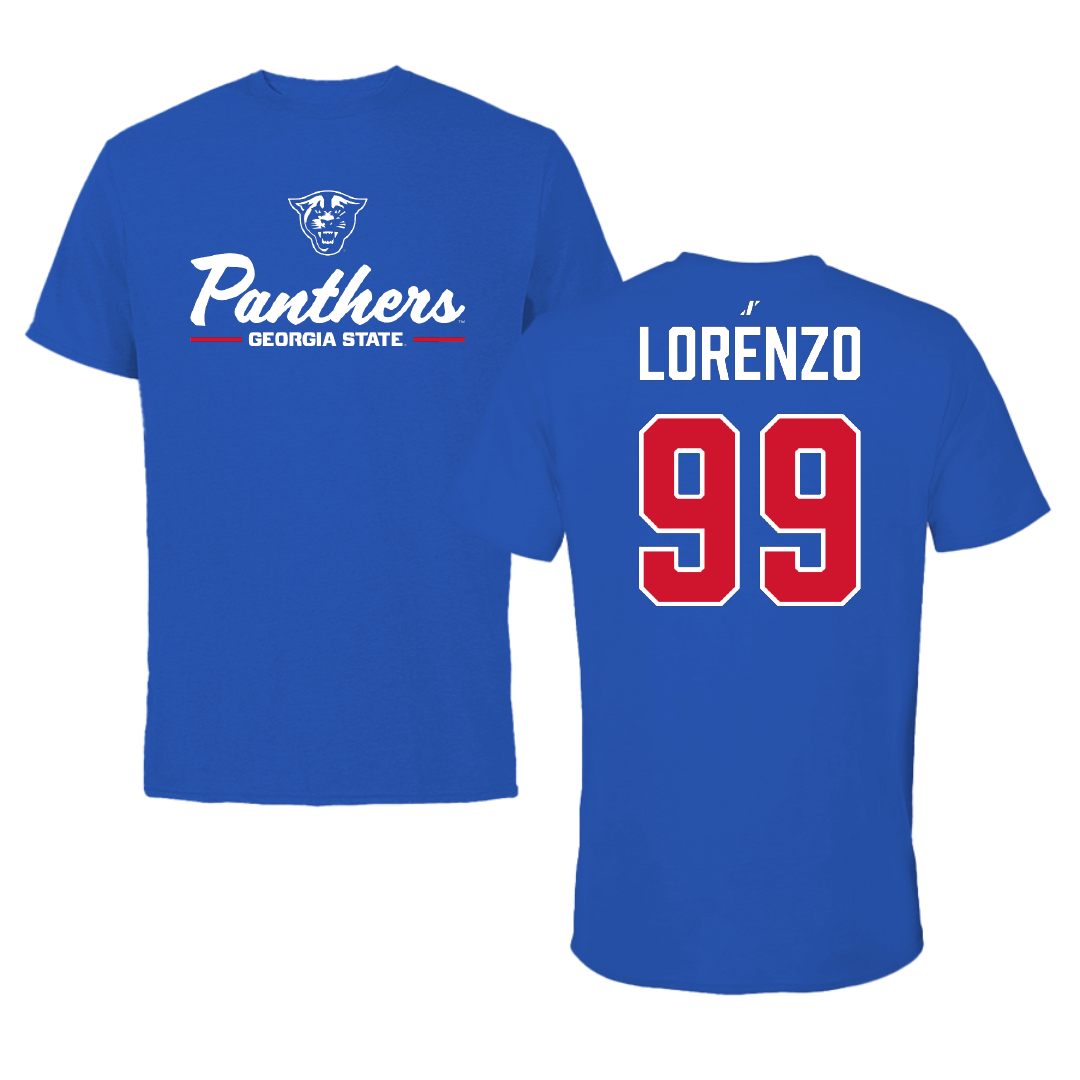 Georgia State University Football Blue General Tee - #99 Christian Lorenzo