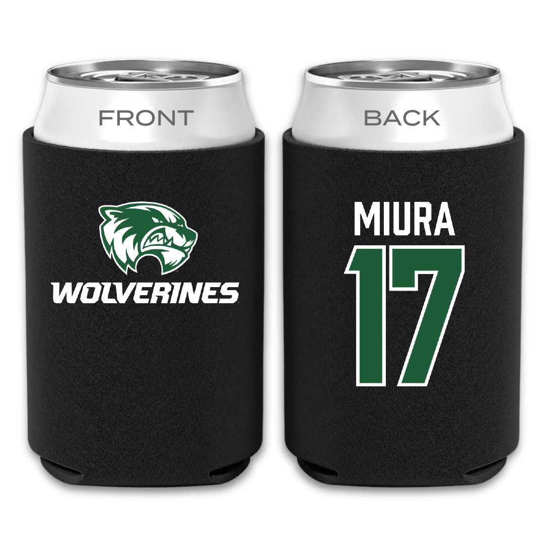 Utah Valley University Soccer Black Can Cooler - #17 Ura Miura