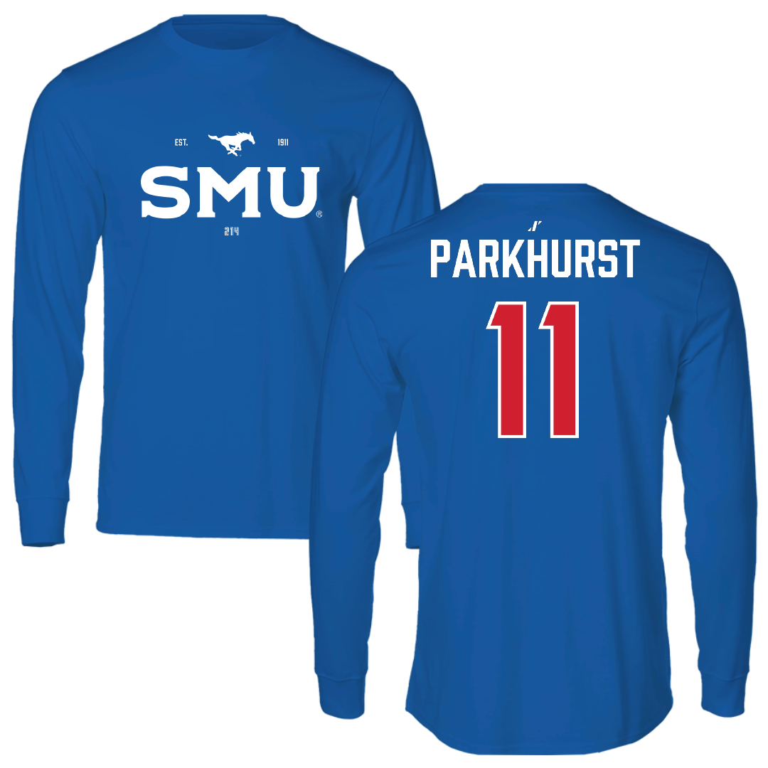 Southern Methodist University Soccer Blue General Long Sleeve - #11 Zoë Parkhurst