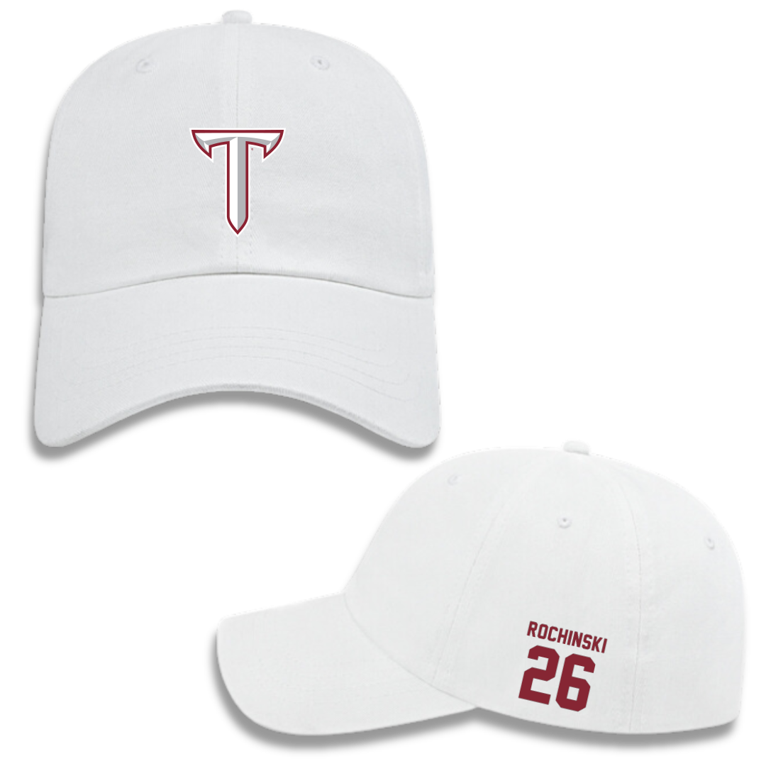 Troy University Softball White Hat - #26 Kalee Rochinski