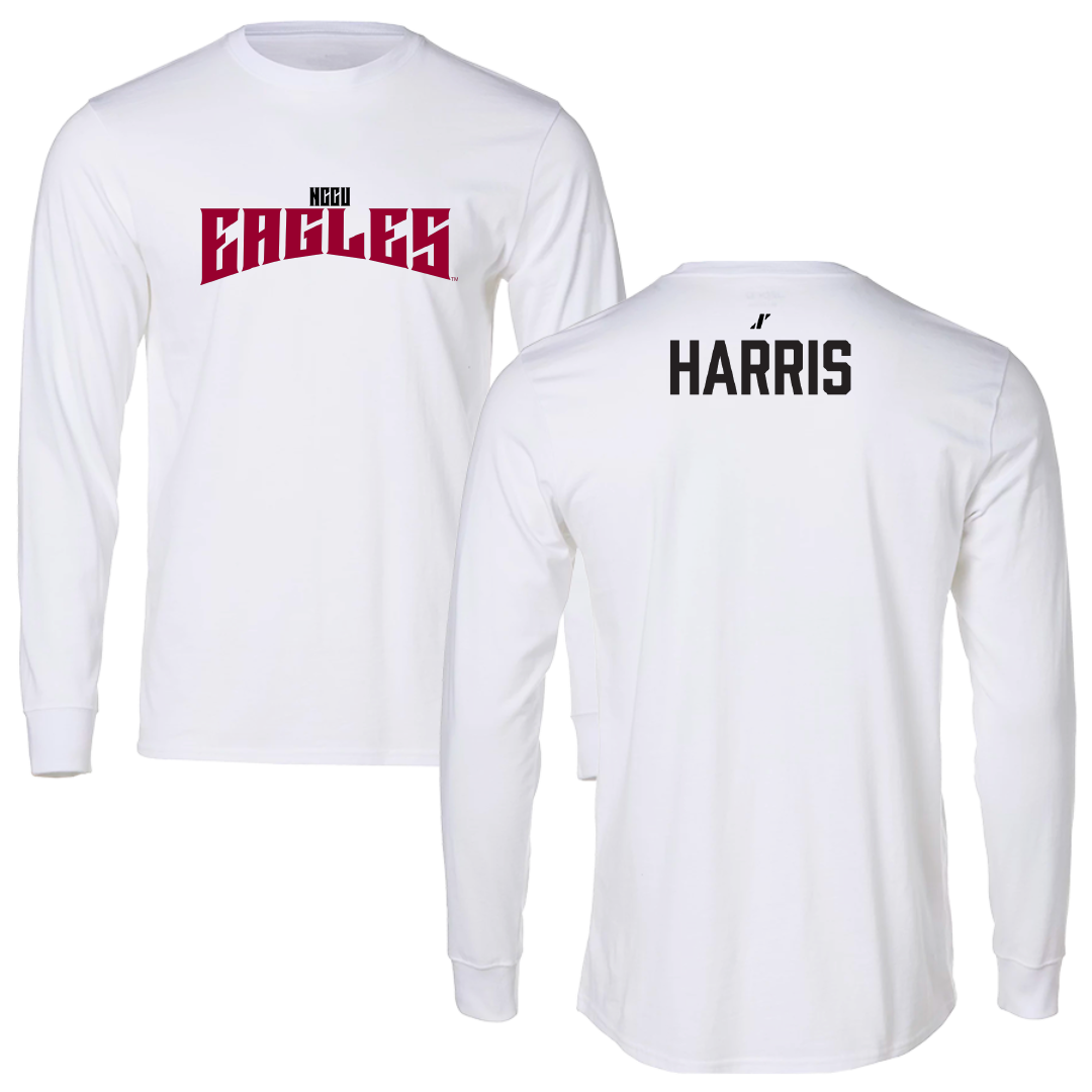 North Carolina Central University TF and XC White Classic Long Sleeve - Jaeda Harris