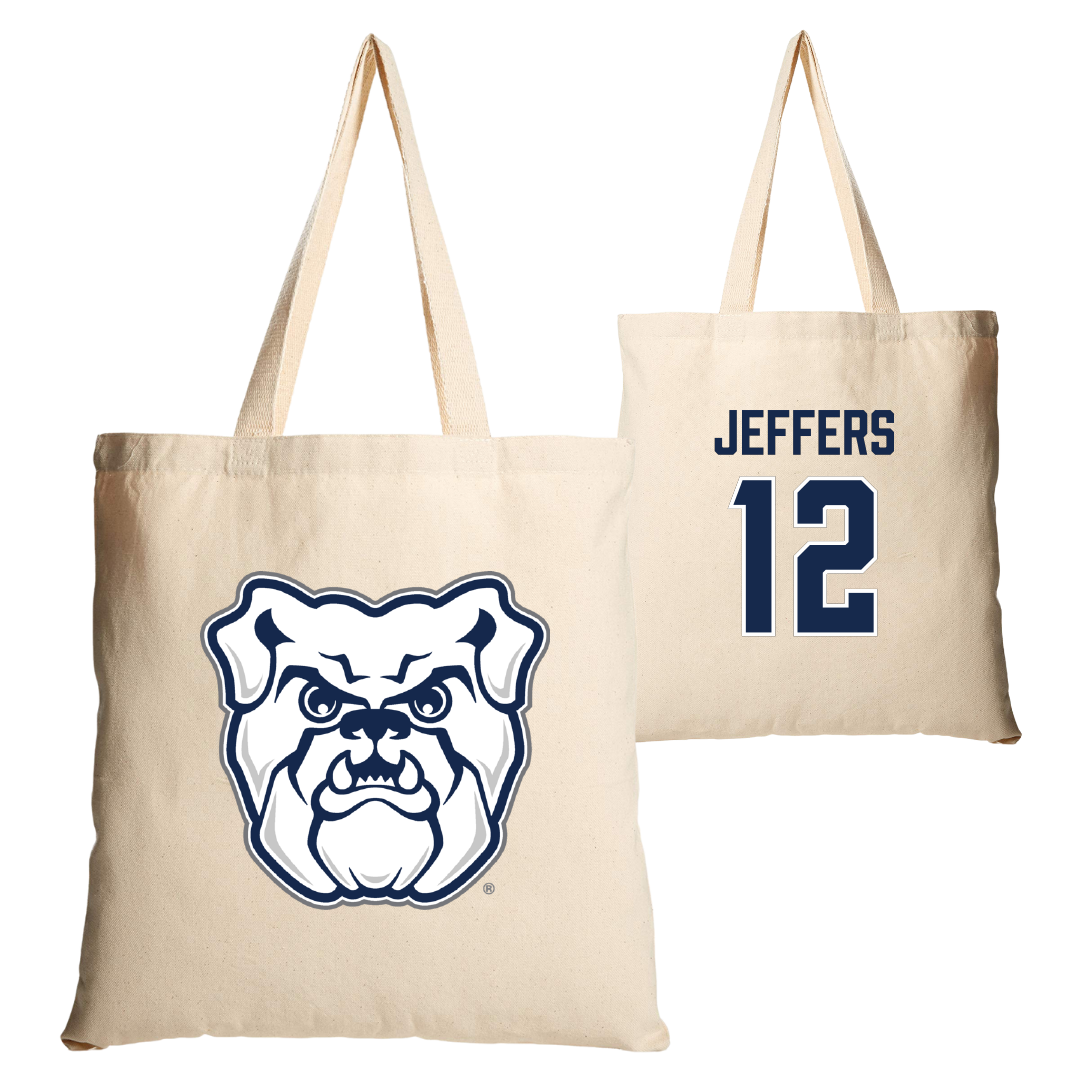 Butler University Basketball Tan Canvas Tote Bag - #12 Chloe Jeffers