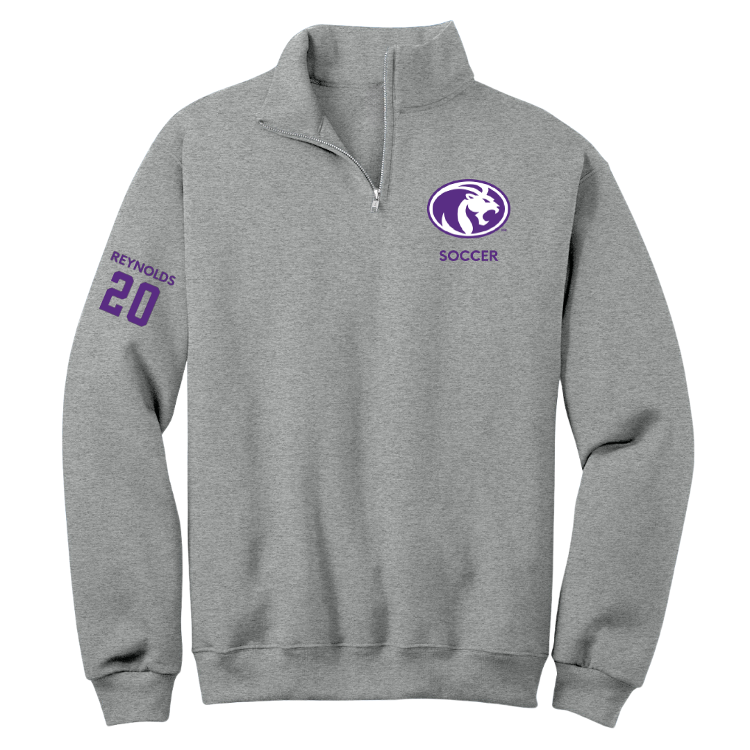 University of North Alabama Soccer (W) Sport Gray Quarter-Zip - #20 Maddie Reynolds