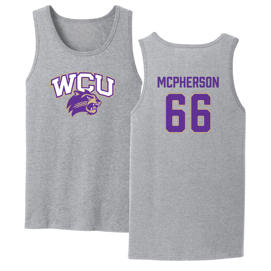 Western Carolina University Softball Sport Gray Tank Top - #66 Maya McPherson