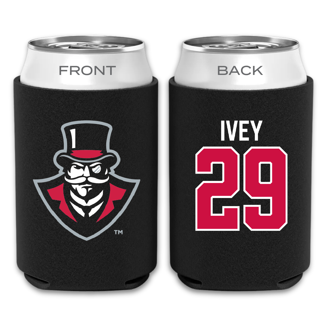 Austin Peay State University Soccer Black Can Cooler - #29 Ashtyn Ivey