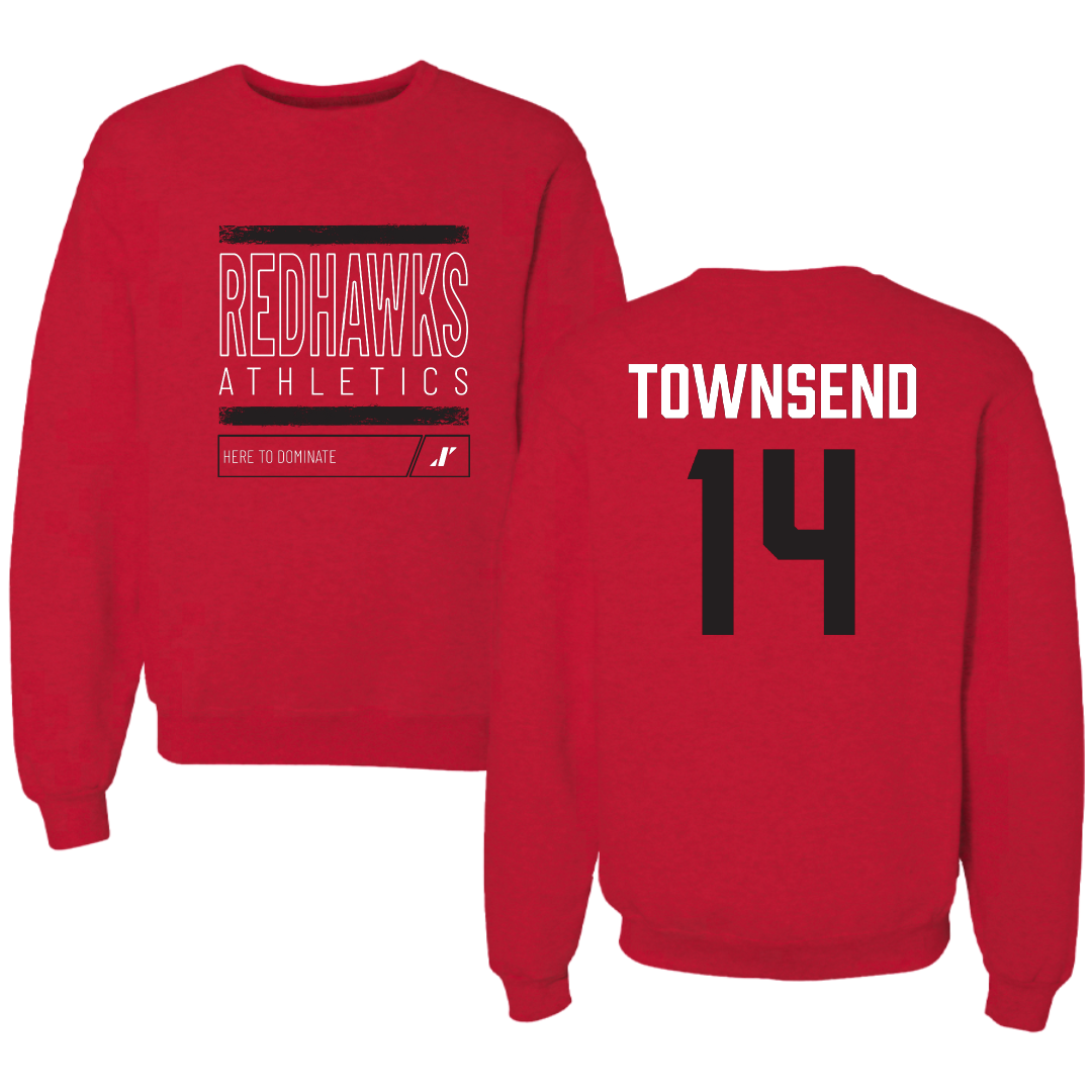 Southeast Missouri State University Football Red Dominate Crewneck - #14 Amare Townsend