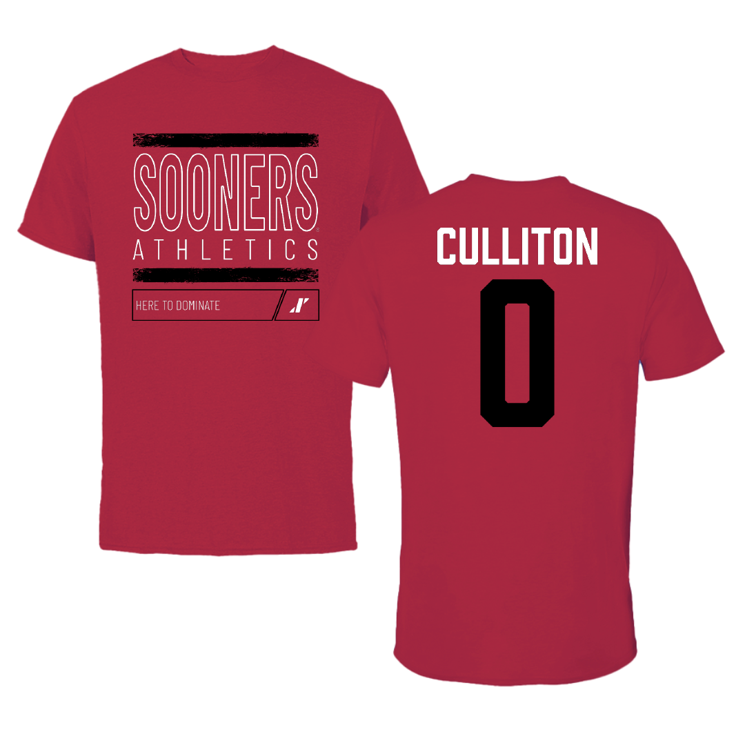 University of Oklahoma Basketball Crimson Dominate Tee - #0 Beatrice Culliton